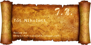 Tót Nikolett névjegykártya